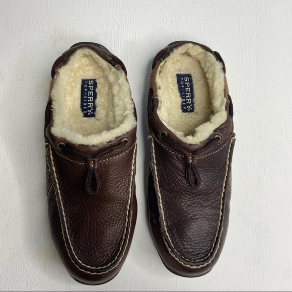 shearling slip on shoes